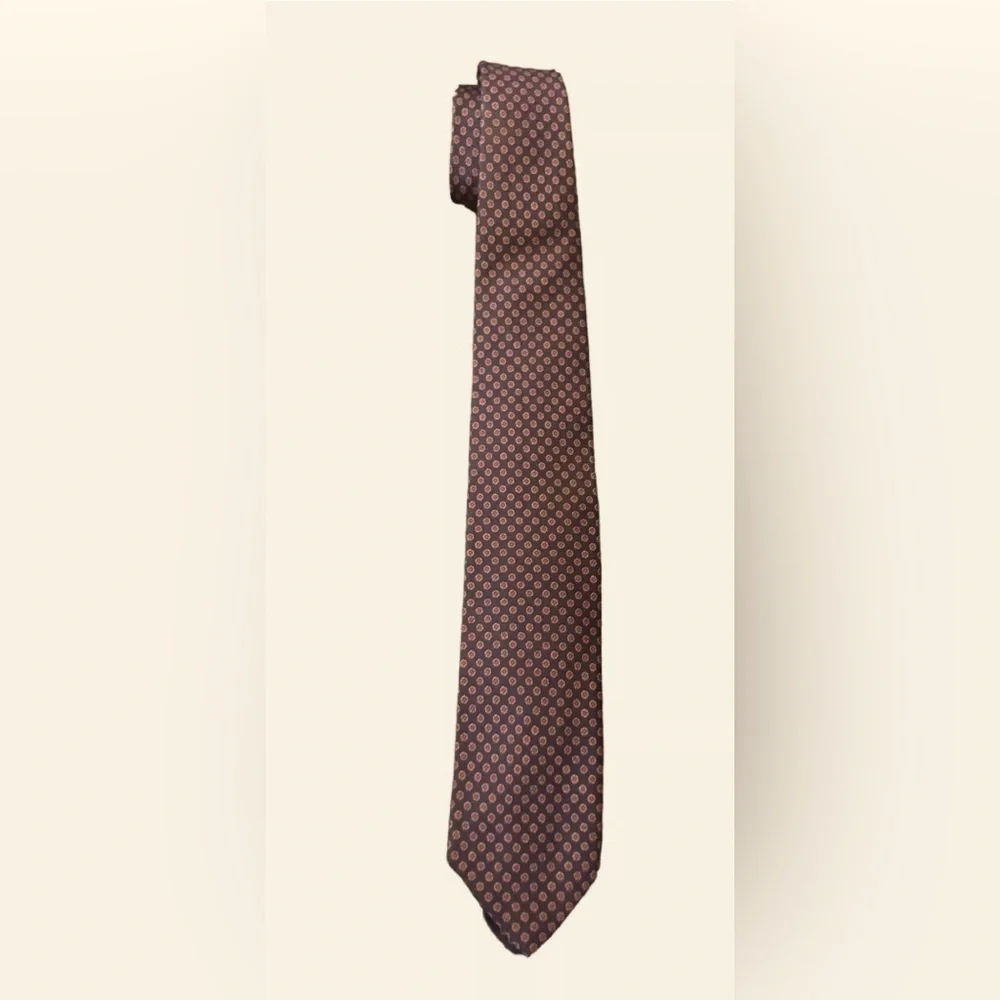 RALPH LAUREN POLO Tie 100% SILK Hand Made USA AUTHENTIC Blue Pink White Floral